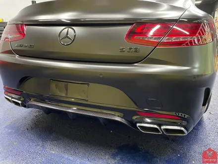 공포의 AMG!!! 부산랩핑 전문점 현스게러지 벤츠 S63 AMG 쿠페 사틴 블랙 전체랩핑 + 크롬 죽이기 시공 소개 / 부산 강서구 명지동