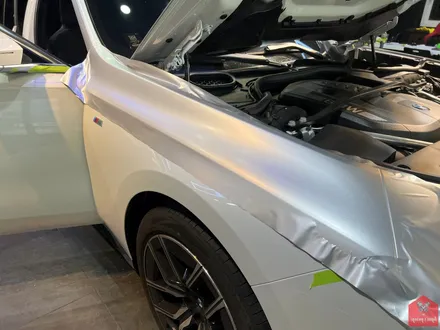 BMW 7시리즈 사틴 화이트 알루미늄 투톤 랩핑 (듀오톤 랩핑) 시공 소개 / 부산 기장, 김해, 창원