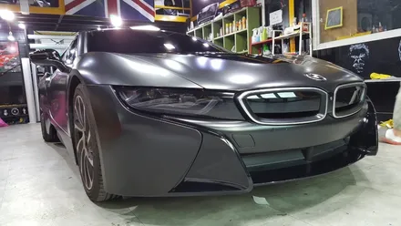 <부산랩핑,부산ppf> BMW i8 사틴블랙 전체랩핑 / 부산 강서구 명지동