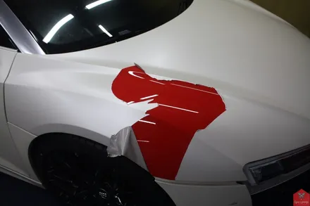 부산랩핑 전문점 현스게러지 아우디 R8 V10 스파이더 글로스 라이트 그린 전체랩핑 시공 소개 / 부산 강서구 명지동