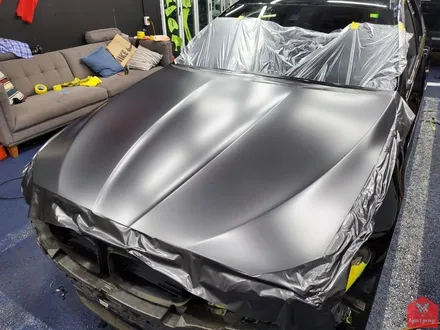 부산랩핑 전문점 현스게러지 BMW F10 5시리즈 사틴 다크 그레이 전체랩핑 시공 소개 / 부산 강서구 명지동