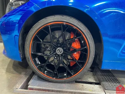 부산랩핑 전문점 현스게러지 BMW 신형 M440i 글로스 번트 오렌지 전체랩핑 시공 소개 / 부산 강서구 명지동
