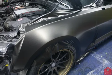 부산랩핑 전문점 현스게러지 쉐보레 카마로 SS 사틴 골드 더스트 전체랩핑 시공 소개 / 부산 강서구 명지동