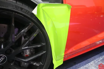 부산랩핑 전문점 현스게러지 아우디 R8 V10 스파이더 글로스 라이트 그린 전체랩핑 시공 소개 / 부산 강서구 명지동