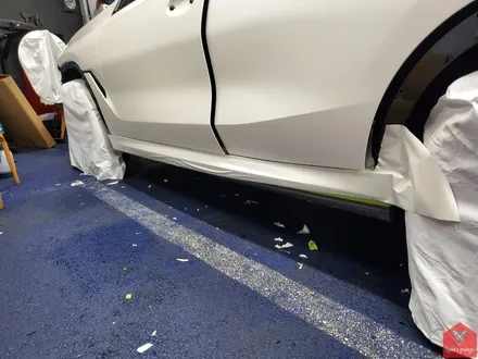 부산랩핑 전문점 현스게러지 BMW X6 사틴 화이트 펄 전체랩핑 시공 소개 / 부산 강서구 명지동