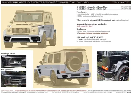벤츠 지바겐 W463A G63AMG 만소리 디자인 와이드보디키트 MANSORY / 경기 성남 분당