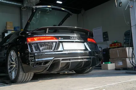 아우디 R8 4S V10 PLUS 5.2 FSI 레무스 가변 스포츠 머플러 REMUS  팝콘 사운드 순정 가변 연동 / 경기 성남 분당