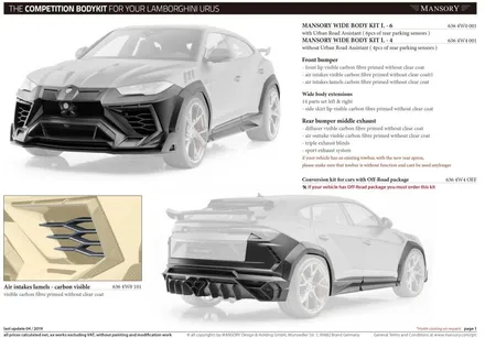람보르기니 우르스 만소리 튜닝 프로그램 Mansory Design / 경기 성남 분당
