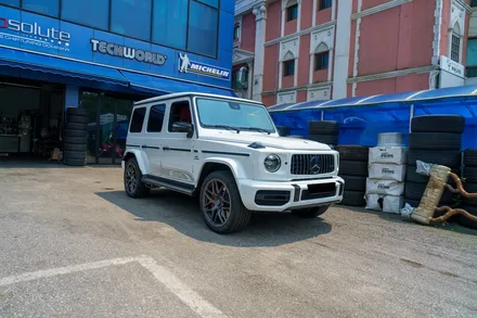 아크라포빅 G63amg 아크라포빅 가변 머플러 + 링크 파이프 장착 / 분당,성남,용인