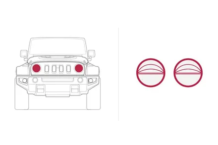 지프용 LED 밀리터리 헤드램프 2종 칸 디자인 KAHN DESIGN / 경기 성남 분당