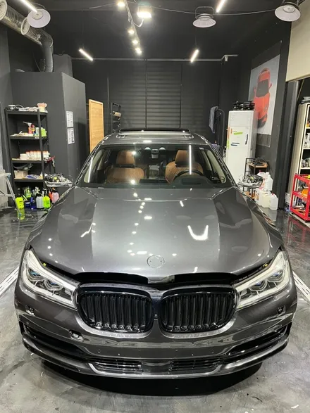 인천 청라 송도 BMW 7시리즈 사틴 화이트 전체랩핑 / 인천 청라동