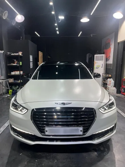 인천 청라 송도 제네시스 EQ900L (리무진) 사틴화이트 펄 전체랩핑 / 인천 청라동