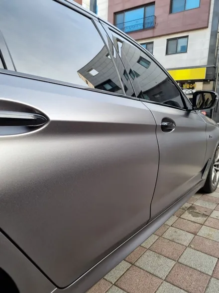 인천 청라 송도 BMW 5시리즈 사틴 다크 그레이 전체랩핑 / 인천 청라동