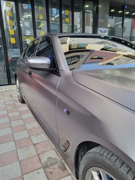 인천 청라 송도 BMW 5시리즈 사틴 다크 그레이 전체랩핑 / 인천 청라동