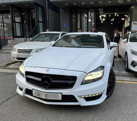 인천 청라 송도 벤츠 CLS 63 AMG 사틴화이트 전체랩핑,크롬죽이기 / 인천 청라동