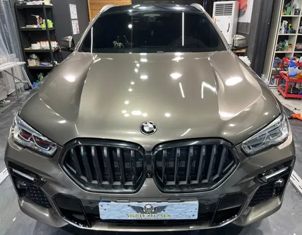 인천 청라 송도 BMW X6 유광 차콜메탈릭 전체랩핑 / 인천 청라동