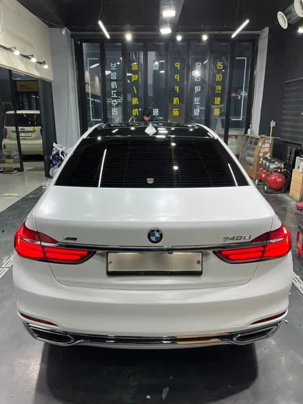 인천 청라 송도 BMW 7시리즈 사틴 화이트 전체랩핑 / 인천 청라동