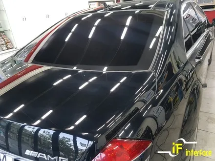 벤츠 S63 AMG 레인보우 열차단 썬팅 재시공 파인뷰 GX2000 블랙박스 보조배터리 블루투스 리시버 장착!! / 김해,양산,부산