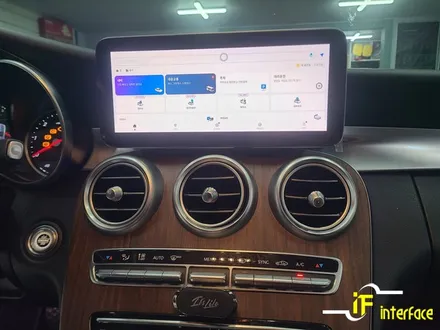 벤츠 w205 후기형 c클래스 카링킷프로 와글미디어 캐스트 에어터치 작업 / 김해,양산,부산
