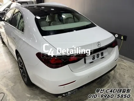 부산 벤츠 E200 루프스킨 루프 랩핑 시공 / 부산 금정구