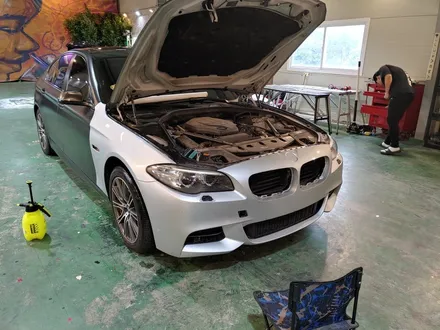 인천 랩핑 BMW 520d f10 사틴블랙 랩핑/bmw 랩핑/사고랩핑 / 인천 남동구 논현동