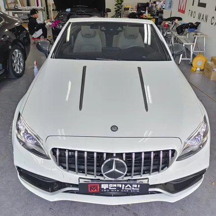 인천 랩핑 벤츠 c63 amg 카브리올레 사틴블랙 락그레이 메탈릭 전체랩핑 시공기 / 벤츠 c63amg 전체랩핑 포스팅 / 청라랩핑 / 인천 남동구 논현동