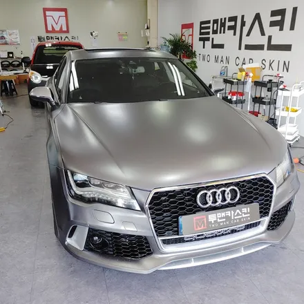 인천랩핑 아우디 a7 루프스킨 작업 포스팅 / 랩핑 제거 후 유광블랙으로 재 랩핑 / a7랩핑 전문점 / 인천랩핑 / 인천 남동구 논현동