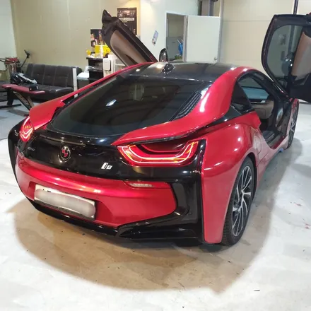 [투맨카스킨] BMW i8 전체랩핑 시공 포스팅 / 캔디레드 랩핑 / bmw i8 랩핑전문점 / 유니크한 차량을 더욱 유니크하게 만들기 / 청라랩핑 / 인천 남동구 논현동