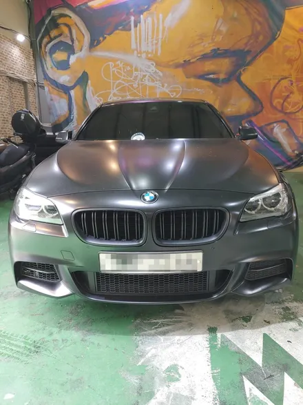 인천 랩핑 BMW 520d f10 사틴블랙 랩핑/bmw 랩핑/사고랩핑 / 인천 남동구 논현동