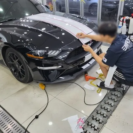 인천 랩핑 잘하는곳 / 포드 머스탱 바이퍼라인 데칼 작업 / 머슬카에 바이퍼 라인은 필수입니다^^ / 인천 남동구 논현동