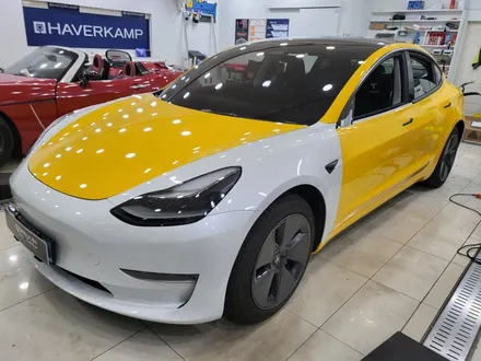테슬라 모델3 랩핑잘하는곳 / 에이버리데니슨 유광다크옐로우 / 노란색랩핑 노랑랩핑 / 모델3랩핑전문점 / 광명랩핑 광명시랩핑 광명ppf 광명시ppf 광명썬팅 광명시썬팅 / 인천 서구, 부평, 부천