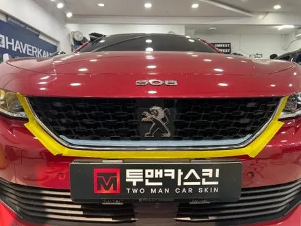 푸조 508 크롬죽이기 작업 및 루프스킨 루프몰딩랩핑 엠블럼커버 부착까지 / 인천랩핑 전문점 / 인천 남동구 논현동