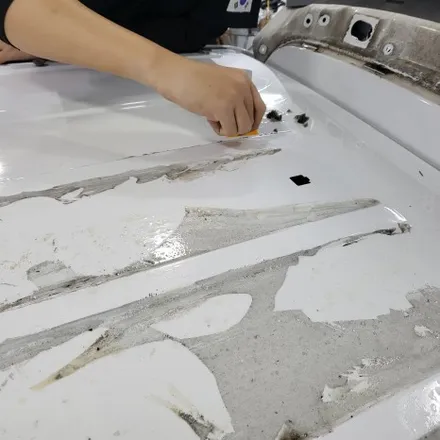 지프 그랜드 체로키 기존 오래된 루프스킨 제거 후 투톤랩핑 하기~! / 사이드미러 도어캐치 까지 랩핑 / 그랜드체로키 랩핑 전문점 / 인천랩핑 투맨카스킨 / 인천 서구, 부평, 부천