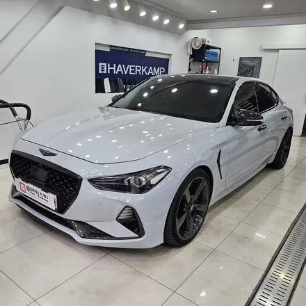 제네시스 G70 루프스킨 시공 후기｜3M 2080 유광블랙 적용 / 인천 남동구 논현동