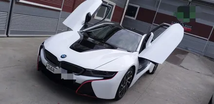인천랩핑 BMW i8 화이트랩핑 / i8 랩핑 전문점 / 깔끔한 화이트 슈트를 입은 느낌 / 청라랩핑 / 인천 남동구 논현동