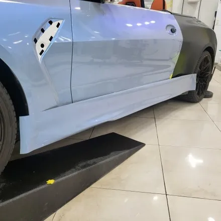 BMW M4 기존 사틴블랙 랩핑 제거 후 오토벨벳 문스톤 그레이 컬러로 전체랩핑 재 시공 해드렸습니다^^ 추가로 커스텀 데칼까지!/ BMW M4 랩핑 전문점 투맨카스킨 / 파주랩핑 / 인천 남동구 논현동
