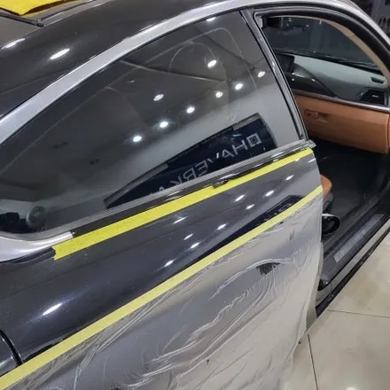 BMW 4쿠페 F바디차량 윈도우 크롬죽이기 / 3m2080 유광블랙으로 시공 / 안산랩핑 전문점 / 투맨카스킨 / 인천 남동구 논현동