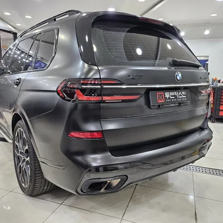 BMW X7 사고 수리 후 재시공! 다시 완벽하게 복원된 사틴블랙 랩핑 │ 인천 랩핑 전문점 투맨카스킨 / 인천 남동구 논현동