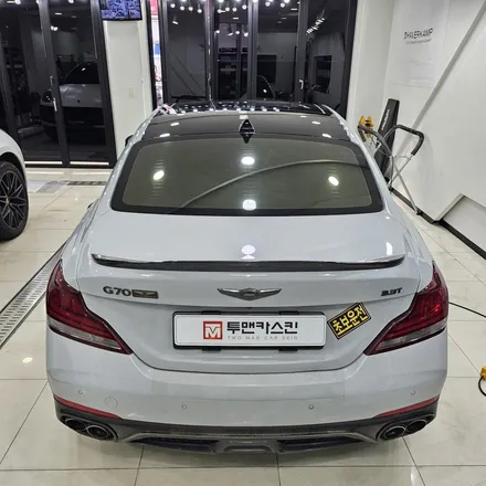 제네시스 G70 루프스킨 시공 후기｜3M 2080 유광블랙 적용 / 인천 남동구 논현동