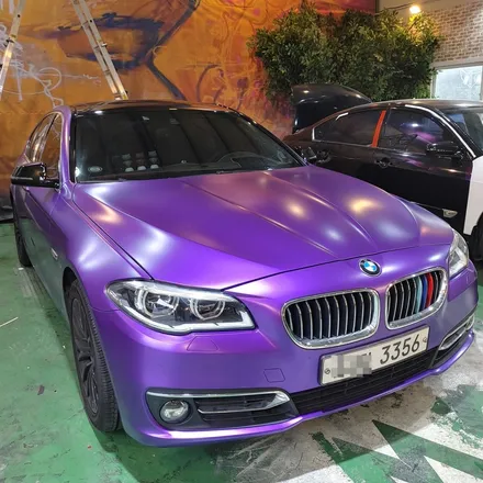 인천 랩핑 BMW 5시리즈 사틴퍼플메탈릭 전체 랩핑 포스팅/에이버리데니슨 / 인천 남동구 논현동