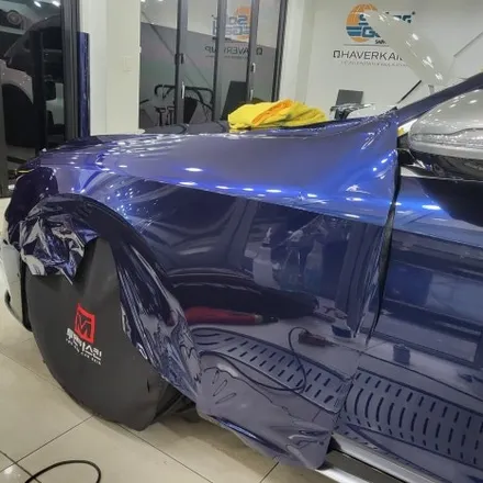 인천랩핑 벤츠 S63 amg 기존랩핑 제거 후 BMW 탄자나이트 컬러로 전체랩핑 진행 / 추가로 부분 실버크롬랩핑으로 고급스럽게 만들어 드렸습니다 / 인천 남동구 논현동