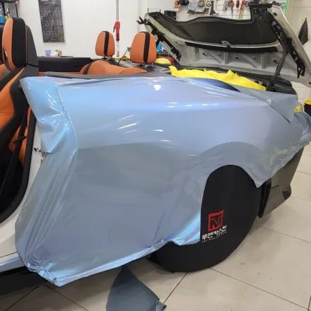 BMW M4 기존 사틴블랙 랩핑 제거 후 오토벨벳 문스톤 그레이 컬러로 전체랩핑 재 시공 해드렸습니다^^ 추가로 커스텀 데칼까지!/ BMW M4 랩핑 전문점 투맨카스킨 / 파주랩핑 / 인천 남동구 논현동