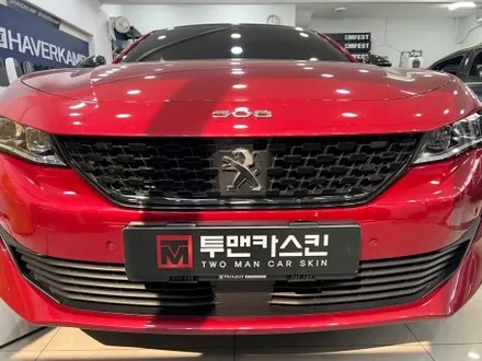 푸조 508 크롬죽이기 작업 및 루프스킨 루프몰딩랩핑 엠블럼커버 부착까지 / 인천랩핑 전문점 / 인천 남동구 논현동