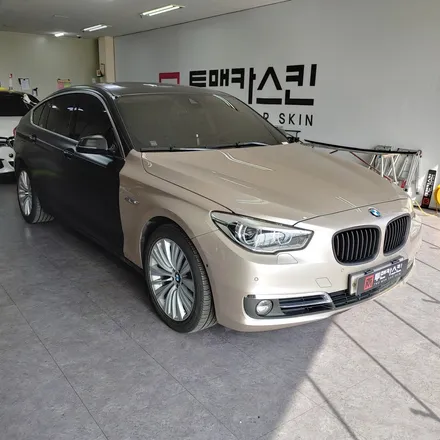 [투맨카스킨] BMW 5gt 사고랩핑 / 사틴블랙 랩핑 / 사고차랩핑 / 인천랩핑 / 청라랩핑 / bmw 랩핑전문점 / 인천 남동구 논현동