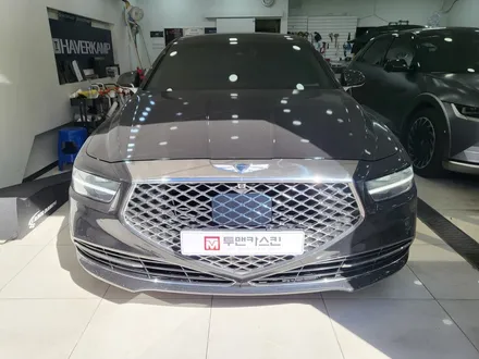 현대 제네시스 G90L 사고랩핑 전문점 / 뒷범퍼 재시공 / 에이버리데니슨 유광블랙 랩핑 / 부여랩핑 부여군랩핑 / 제네시스랩핑전문점 / 인천 서구, 부평, 부천