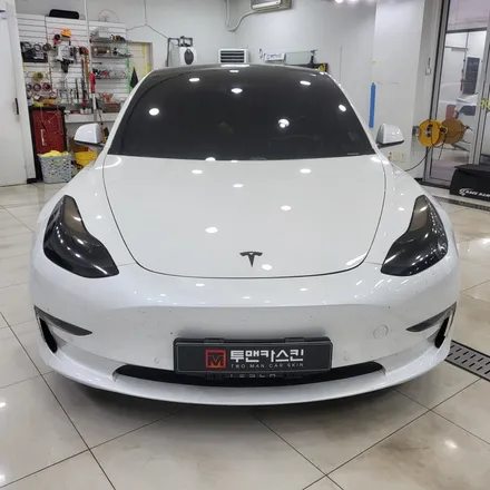 인천 테슬라 모델3 전체랩핑 / 오토벨벳 포르쉐 GT 실버 랩핑 / 라이트필름 톤다운 / 인천 남동구 논현동