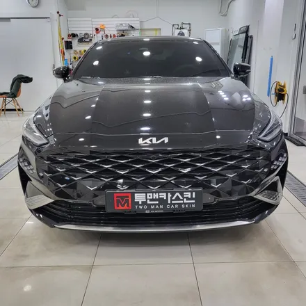 기아 K8 전면부만 크롬죽이기 / 3m2080 유광블랙으로 시공 완료 / 인천랩핑 / 인천 남동구 논현동
