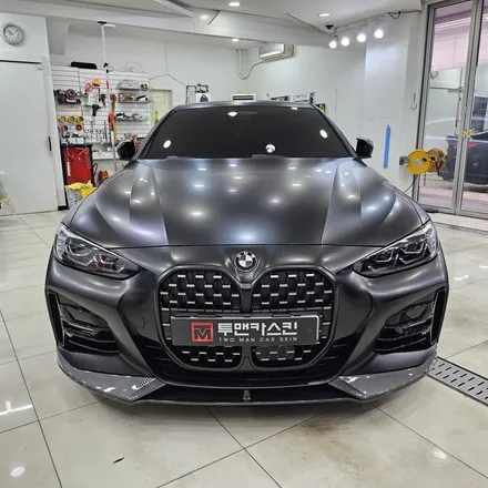BMW 4시리즈 쿠페 뒤휀다 사틴블랙 랩핑 재 시공 / 불가피한 사고로인해 부분랩핑 재시공 해드렸습니다^^ / 부천랩핑 / 인천 남동구 논현동