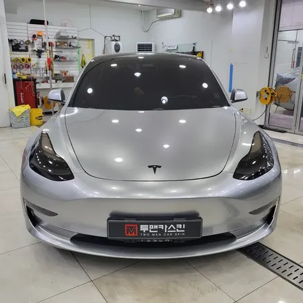인천 테슬라 모델3 전체랩핑 / 오토벨벳 포르쉐 GT 실버 랩핑 / 라이트필름 톤다운 / 인천 남동구 논현동