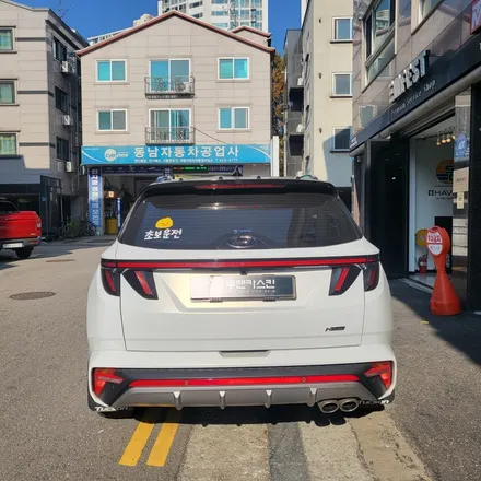 현대 투싼 NX4 불가피한 사고로인해 부분랩핑 시공해드렸습니다 ^^ / 사고랩핑 보험랩핑 / 3m 사틴화이트 / 투싼랩핑 / 인천 남동구 논현동